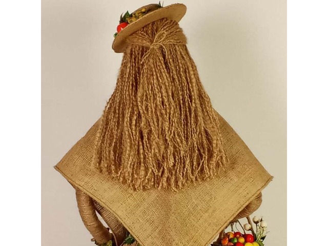 Інтер’єрна текстильна лялька “Садова фея” (120 см) – етно декор ручної роботи