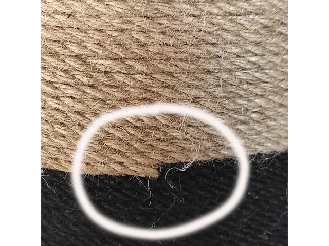 Висока підлогова ваза з джутовим декором (80 см) – рустик, бохо, лофт стиль