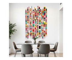 Настінна інсталяція, панно з кольорового джуту