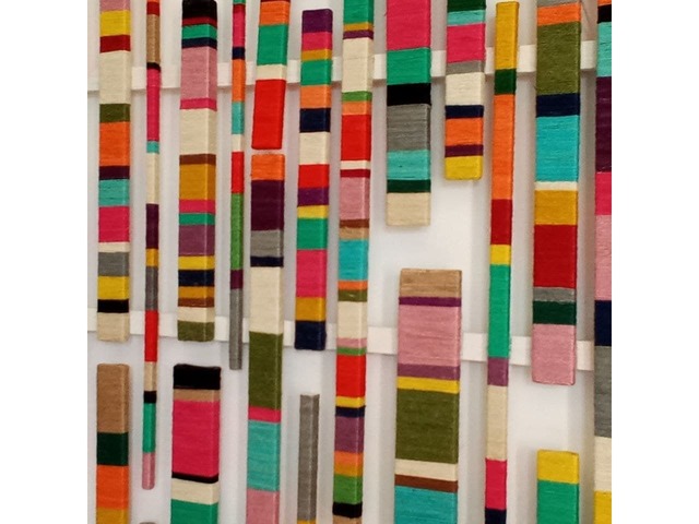 Настінна інсталяція, панно з кольорового джуту