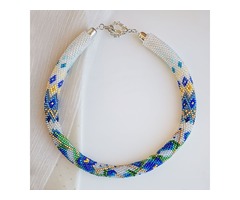 Прикраса із бісеру кольє-джгут 