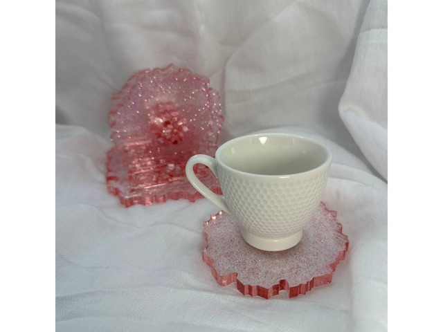 Набір підставок з епоксидної смоли під чашки, келихи.