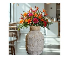 Декоративна вінтажна бочка у стилі кантрі/рустик, висота 62 см