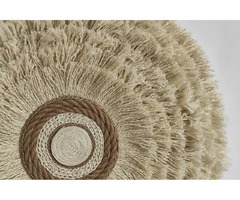 Круглий настінний декор у стилі лофт (молочний колір, 75 см)