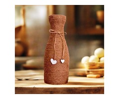 Декоративна ваза з пляшки – рустикальний декор у стилі шеббі шик