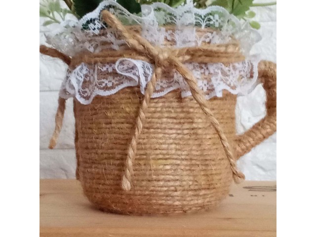 Чашечка-вазочка для весільного декору в стилі рустик, ручна робота