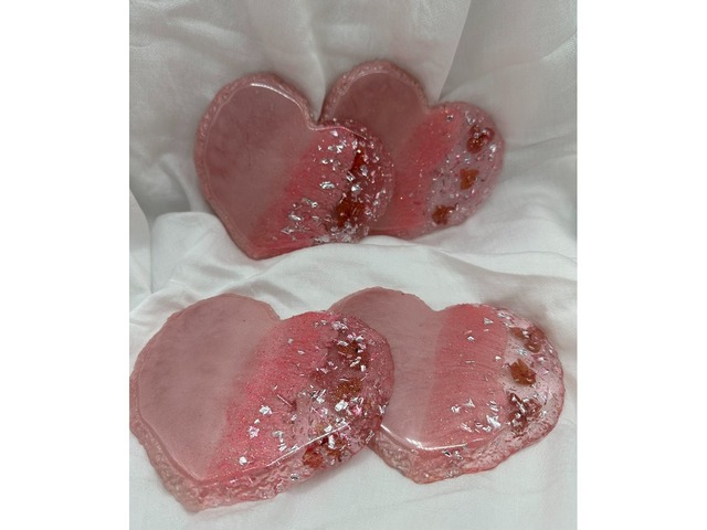 Набір підставок з епоксидної смоли під чашки, келихи.