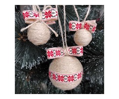 Ялинкові іграшки Набір ялинкових кульок в українському стилі