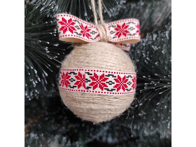 Ялинкові іграшки Набір ялинкових кульок в українському стилі