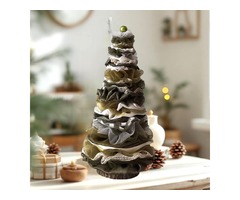 Невелика новорічна ялинка ручної роботи, сувенір-подарунок