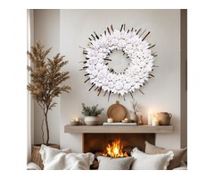 Вінок з мішковини та гілочок у стилі кантрі – декор для дому