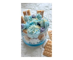 Аромасвічка-десерт ручної роботи «Чорничний мус»