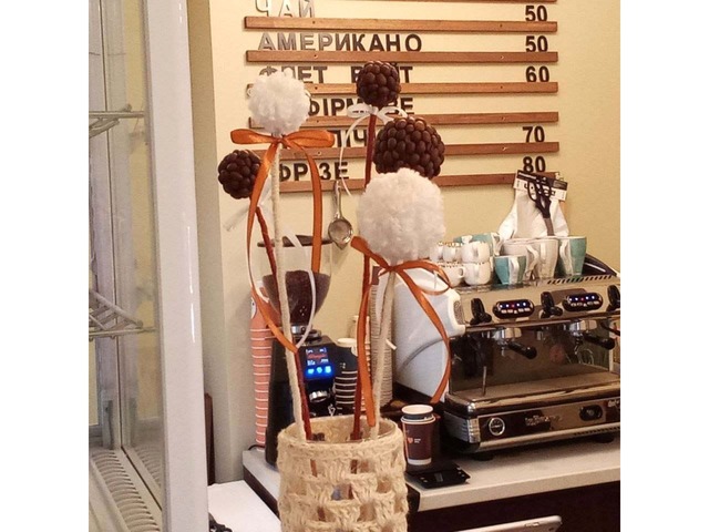 Декоративна композиція «Кава з пінкою» для затишних інтер’єрів