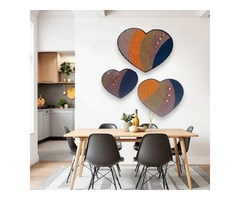 Настінний декор «Сердечка» у стилі бохо та рустик