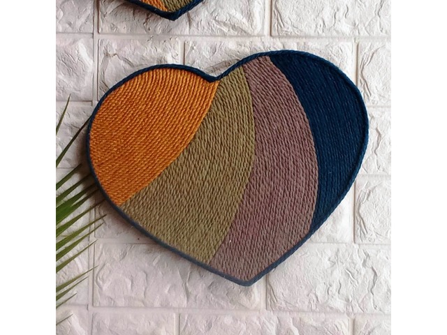 Настінний декор «Сердечка» у стилі бохо та рустик