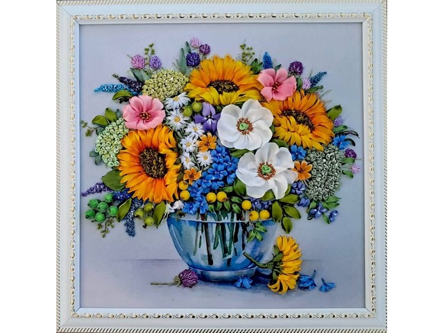 Картина стрічками "Польова ніжність"