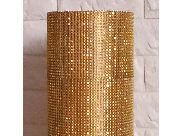 Висока золота підлогова ваза 80 см циліндрична форма декор для інтер’єру