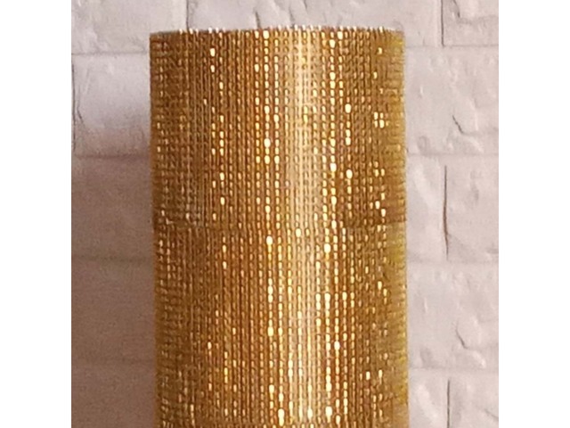 Висока золота підлогова ваза 80 см циліндрична форма декор для інтер’єру