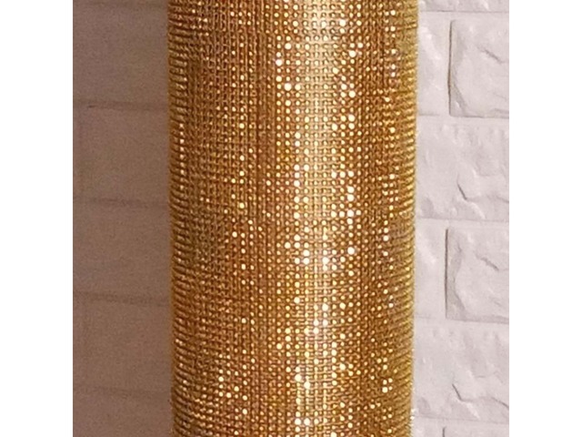 Висока золота підлогова ваза 80 см циліндрична форма декор для інтер’єру