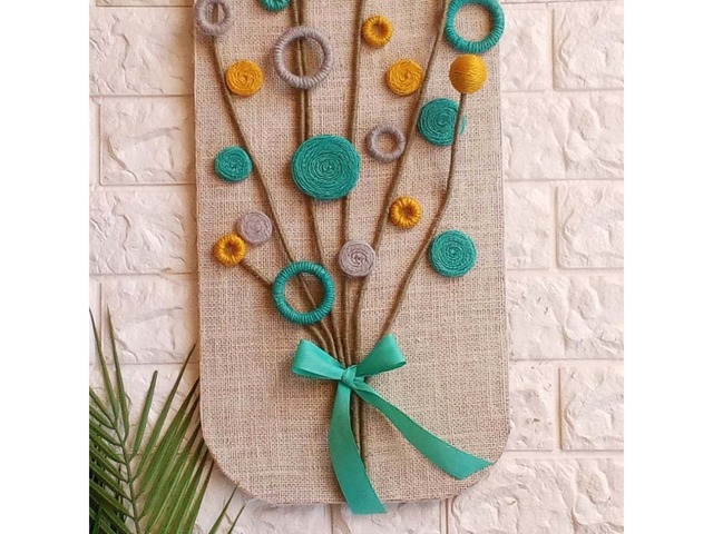 Декоративна картина «Букет польових квітів» – унікальне мистецтво зі шпагату