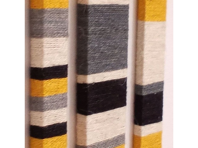 Настінний декор з дерев’яних планок та джутового шпагату – оригінальний комплект 3 шт.