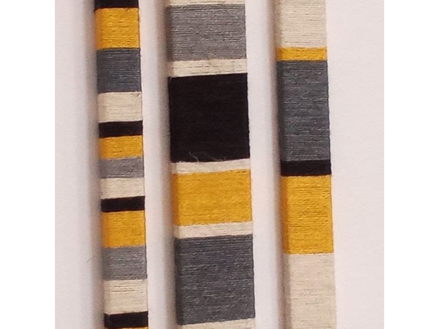 Настінний декор з дерев’яних планок та джутового шпагату – оригінальний комплект 3 шт.