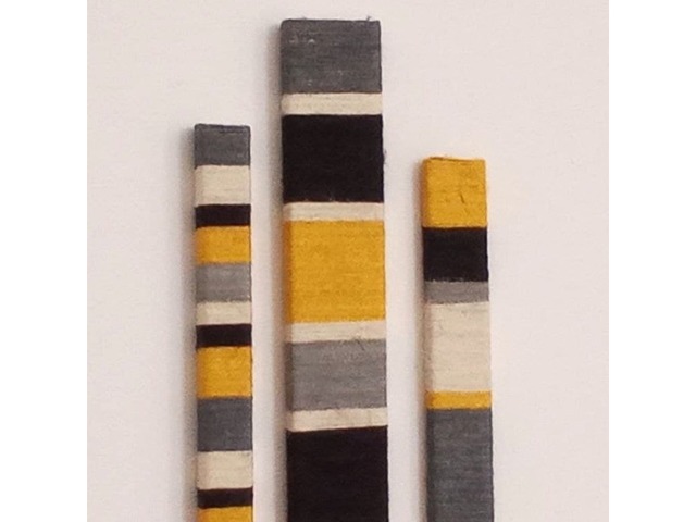 Настінний декор з дерев’яних планок та джутового шпагату – оригінальний комплект 3 шт.