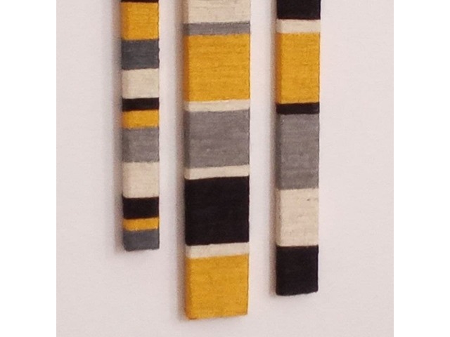 Настінний декор з дерев’яних планок та джутового шпагату – оригінальний комплект 3 шт.