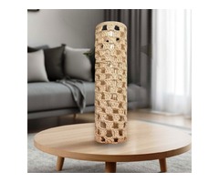 Оригінальна бохо-ваза зі скла, декорована джутовим шпагатом, 35 см