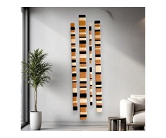 Настінний декор у стилі лофт з дерев’яних планок та джутового шпагату