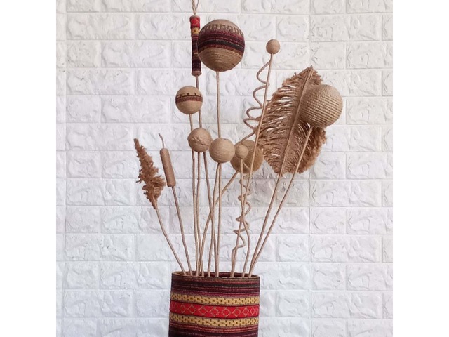 Декоративний букет для високих підлогових ваз, ручна робота, висота 135 см