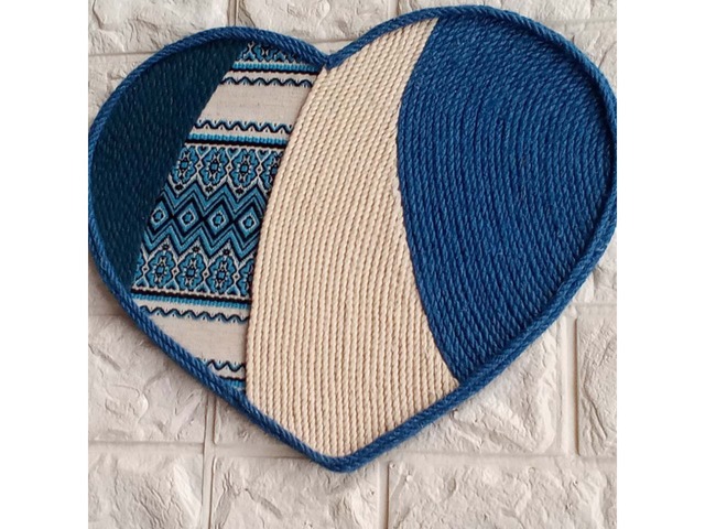 Триптих «Сердечки» в етнічному стилі – настінний декор для дому