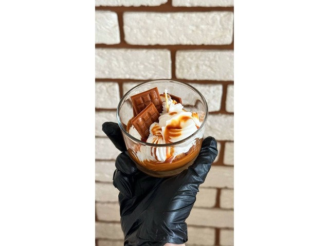 Соєва свічка Ручної Роботи Шоколадний Трайфл