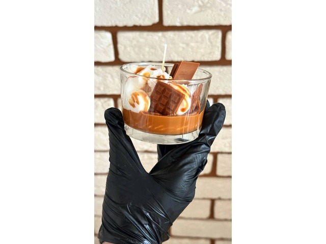 Соєва свічка Ручної Роботи Шоколадний Трайфл