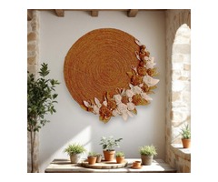 Панно на стіну в стилі рустик з джуту та мішковини, ручна робота