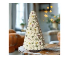 Новорічна сувенірна ялинка ручної роботи, 16 см