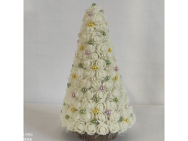 Новорічна сувенірна ялинка ручної роботи, 16 см