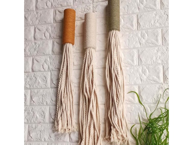 Настінні декоративні кисточки з бавовняного каната