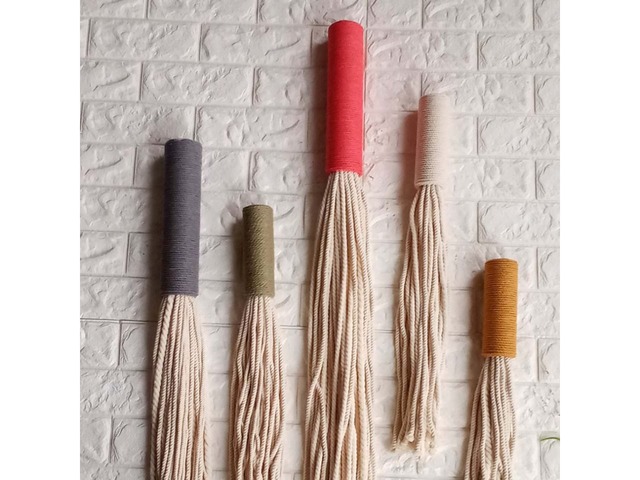Настінні декоративні кисточки з бавовняного каната