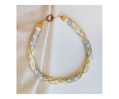 Прикраса із бісеру кольє-джгут 