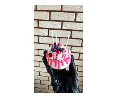 Соєва десертна свічка ручної роботи *Ягідний десерт*