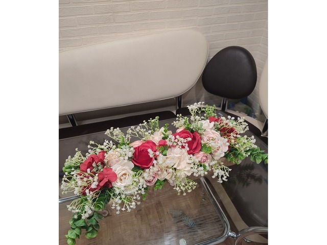 Квіткова композиція на стіл ручної роботи, декорація весілля, декор на стіл ручної роботи