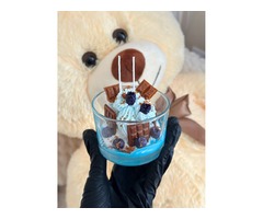 Аромасвічка-десерт ручної роботи Шоколадна шовковиця