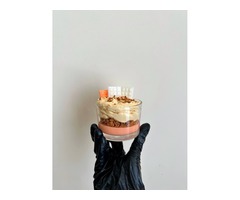 Аромасвічка-десерт ручної роботи «Peach Dream»