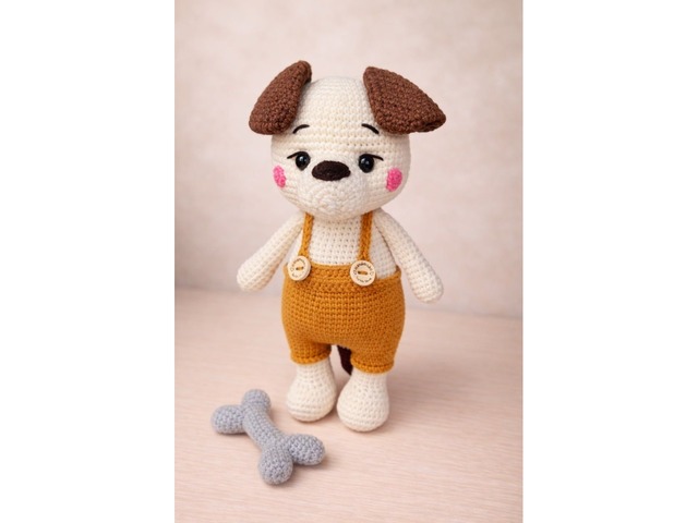 Собачка з кісточкою, ручна робота