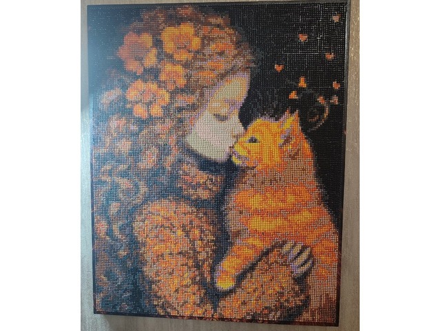Готова картина з алмазної мозаїки (ручна робота)