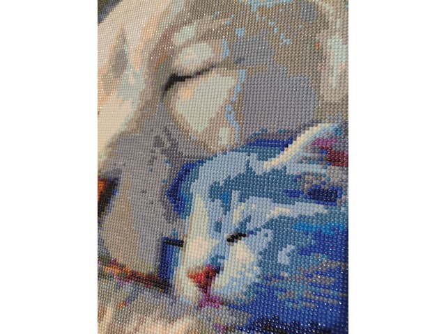 Готова картина з алмазної мозаїки (ручна робота)