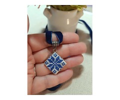 Підвіс Алатир Оберіг. Чокер . Мікровишивка.