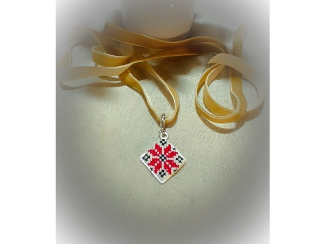 Підвіс Алатир Оберіг. Чокер . Мікровишивка.