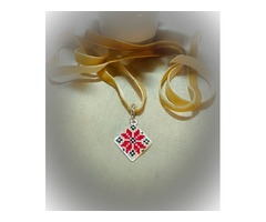 Підвіс Алатир Оберіг. Чокер . Мікровишивка.